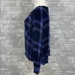 Cloth & Stone  Plaid Lace Up Back Top Photo 6