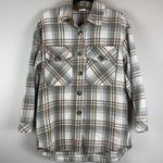 THML Jacket Shacket Women Small Green Brown Plaid Button Pocket Flannel Ranch Photo 0