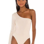 Show Me Your Mumu $92 Brinkley One Shoulder Bodysuit In Taupe Size XS Photo 0
