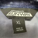 Project RUNWAY Women’s Blue Velvet Poet’s Sleeve XL Top Chic Party Elegant Photo 3