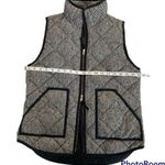 J.Crew Womens Black Herringbone Excursion Quilted Puffer Vest Jacket Sz small Photo 7