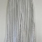 Joie  Stripe Womens Linen Blend Pants‎ Pull On Elastic High Waist Pockets Size XS Photo 0