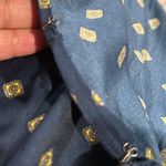 Free People  STARRY DREAMS SLEEVELESS BLUE PRINT TIE FRONT BLOUSE TOP L Photo 6