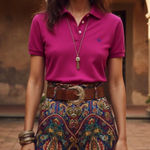 Etro Sleeveless Pink Polo Size 44/Medium Photo 1