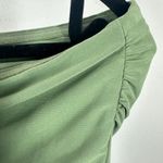 Norma Kamali Norma‎ Kamali Strapless Cropped Top Bandeau Celadon Green Size Large Photo 5