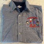 Vintage BAW Athletic Wear XL Embroidered Teacher Kindergartner Long Sleeve Shirt Blue Photo 0