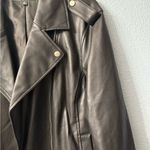 INC  International Concepts black faux leather Jacket XL Photo 5