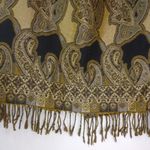 Ashley Stewart  16 Black Gold Fringe Skirt Plus Photo 2