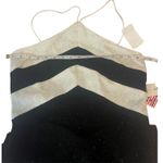 NWT Bari Jay Black Silver Glitter Maxi Gown Crisscross Back Formal Dress Sz 14 Photo 14