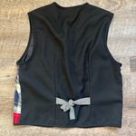 Koret Vintage Ugly Christmas Sweater Party Patchwork Vest Size Petite Small Black Photo 1