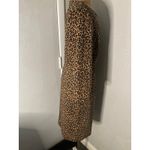 Spense Round Neck Leopard Pattern Shift Dress 10 Animal Print Corporate Siren Brown Photo 3