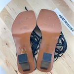 frame denim Frame Le Doheny Ankle-Wrap Black Leather Open Toe Strappy Sandals- Size 7 & 37.5 Photo 9