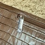 Lodis Brown Crocodile Embossed Clutch Photo 6