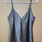 ZARA  Silky Silver V-neck Tank Size Small Photo 0