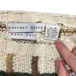 Geoffrey Beene Vintage  Hand Knit Sweater Medium Beige Coogi Style‎ Photo 2