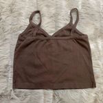 John Galt Cropped Tank Brown Photo 1