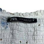 ZARA  White Openwork Eyelet Short Sleeve Mini Dress Women’s US M Photo 4