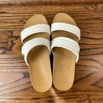 REEF  Women's White and Tan Slide Sandals Photo 1