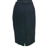 Cache Black Bi Stretch Back Zipper Skirt New Body Sculpting 8.5" Vent NWT $98 Photo 2