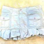 Light Blue Ruffled Mini Skirt Size 10 Photo 0