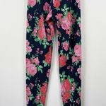 LIQUIDO ACTIVE Black Pink Floral Athletic Leggings Size X Photo 4