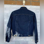 Goldsign The Pleat Cropped Denim Jacket size medium Blue Photo 5