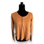Hollister Womens Top Sz S Must Have Collection Waffle Weave Henley Crop Knit Photo 1