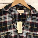 Skies Are Blue Stitch Fix  plaid roll up sleeve button pullover 100% cotton M Photo 1
