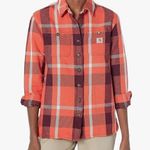 Carhartt Rugged Flex Loose Fit Heavyweight Twill Flannel Long-Sleeve Plaid Shirt Photo 0