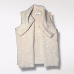 John + Jenn  Faux Shearling Open Front Vest Small Photo 6
