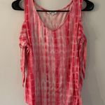 Cloud Chaser  Pink Tie Dye Cold Shoulder Top Size Large Photo 0