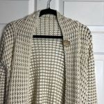 BCBG Maxazria Cable knit Open Asymmetrical Cardigan - Cream & Beige - Size S/M Photo 1