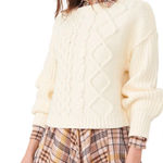 Free People  Dream Cable Crewneck Sweater Photo 0