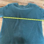 Lucky Brand  Teal Lace Up Back Pullover Sweater M Photo 2