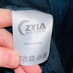 Zyia  Active Navy Blue Rainbow Striped Sleeve Windbreaker Bomber Jacket Photo 6