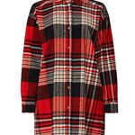 Scotch & Soda  Plaid Shacket Oversized Button Down Shirt Jacket Red Black Grunge Photo 2