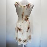 Cream with Pale Rose Pink Flowers Flowy Sleeveless ModCloth Dress by Yellow Star Photo 3