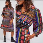 Farm Rio  Ciela Midi‎ Shirt dress belted print maximalist animal Anthropologie Photo 1