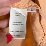 Anthropologie  Cloth & Stone peach apricot linen button down shirt Photo 3