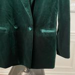 INC International Concepts Green Velvet Double Breasted Blazer S Green Photo 2