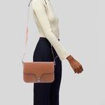 Valentino Garavani Valentino women’s tan leather flap shoulder bag Photo 1