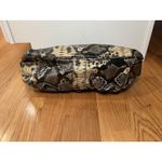 Dana Buchman Hobo Bag Womens Large Brown Snake Print Faux Leather Shoulder Zip Photo 3