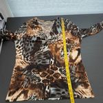 Peck & Peck  Neutral V-Neck Ruched 3/4 Sleeve Y2k Blouse Women's Size Medium Photo 7