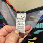 Puma Logo Print One Piece Swimsuit Black Multicolor Women’s Size Medium Photo 5