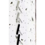 Boutique NEW Unisex Black Bar Staple Stud Earrings, 1.2cm Photo 5