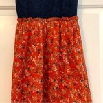 City Trends Women’s Lace Top Wild Flower Skirt Dress With Adjustable Straps Photo 1