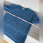 Gap Turquoise Heather Blue Shaker Knit Cotton Crewneck Sweater Size Small Photo 6