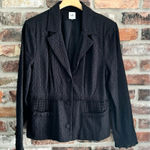 CAbi  5293 Black Flamenco Eyelet Ruffle Blazer, 12 Photo 0