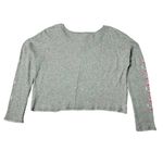 Tokyo Darling NEW  Aeropostale Gray Hearts Cropped Oversized Sweatshirt Size M Photo 8