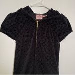 Juicy Couture Terry Cloth Romper Black Key Pattern Photo 3